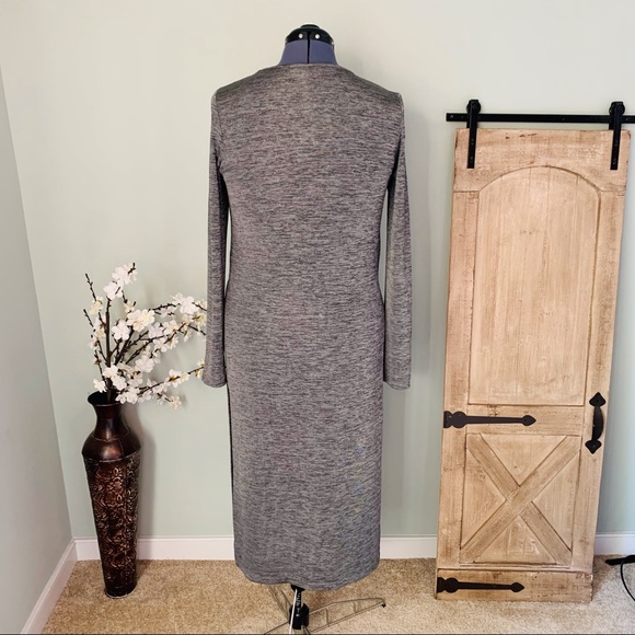 Gray Split Maxi Dress Size M - Picture 2 of 5